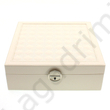 Kép 1/3 - Ékszertartó doboz fehér színben, 25,5x9x25,5cm