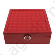 Kép 1/3 - Ékszertartó doboz piros színben, 25,5x9x25,5cm