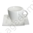 Kép 1/2 - Porcelán kávés készlet, Kubiko, fehér, 12 részes, 220ml