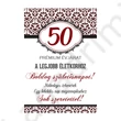 Kép 1/2 - Üveg címke, 50, születésnap elegáns