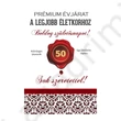 Kép 2/2 - Üveg címke, 50, születésnap elegáns