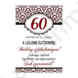 Kép 1/2 - Üveg címke, 60, születésnap elegáns