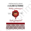 Kép 2/2 - Üveg címke, 60, születésnap elegáns