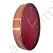 Kép 2/2 - Fali fém óra, Essential Copper XXL, piros hátlap és rosegold keret, 40cm 