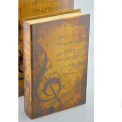 Műbőr könyvdoboz, 22x33 cm - Violinkulcs
