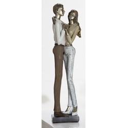 Polyresin szobor -Szerelmesek-, 7x30x6cm - Gilde