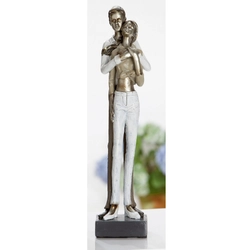 Polyresin szobor, Szerelmesek, földszinek harmóniája, 7x30x6cm