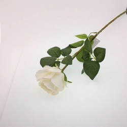 Rózsa szálas művirág, fehér, 80cm