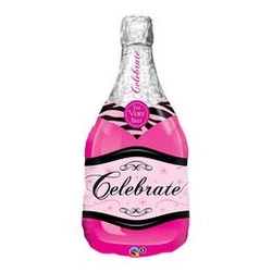 39 inch-es, 99cm Bottle Celebrate Pink Bubbly Wine Fólia Lufi