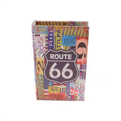 Műbőr könyvdoboz, 17x26cm - Route 66