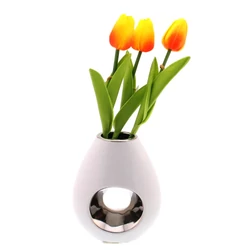 Tulipán szálas, 32cm, II, Cirmos narancssárga
