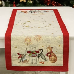 Karácsonyi futó, terítő, állatos, 44x140cm Karácsonyi futó, terítő, állatos, 44x140cm