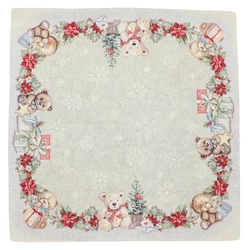 Karácsonyi terítő, 96x100cm, mackós Karácsonyi terítő, 96x100cm, mackós