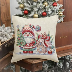 Karácsonyi díszpárna huzat, 45x45cm, Manós Karácsonyi díszpárna huzat, 45x45cm, Manós