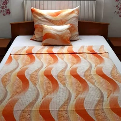 Tünde Extraprint krepp ágynemű garnitúra, fehér és narancssárga, szimpla