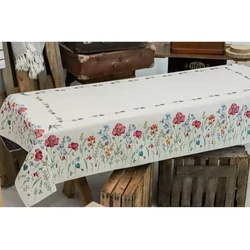 Virágos pipacsos asztalterítő, 137x240cm