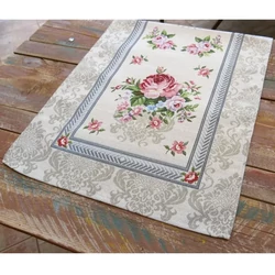 Angolrózsás, futó terítő, 44x140cm