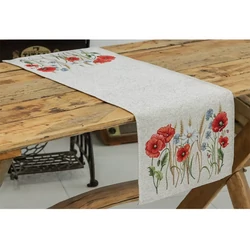 Pipacsos, búzavirágos, futó terítő, 44x140cm