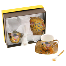 Gustav Klimt espresso csésze+alátét, 2db, dobozos