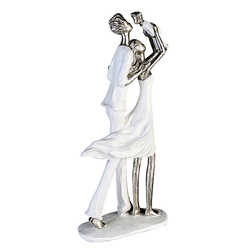 Polyresin szobor -Család-, 15x35x8cm - Casablanca