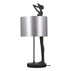 Polyresin lámpa -Lady-, 26x60x26cm - Casablanca