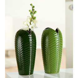 Kerámia sötétzöld váza 26cm - Gilde