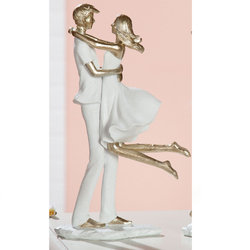 Polyresin szobor -Couple Lovers- , 18,5x32,5x9,5cm - Gilde