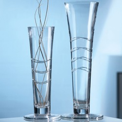 Üveg váza hullámos 40cm - Gilde