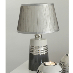 Kerámia lámpa -Greystone- szürke, 20x31x20cm - Gilde