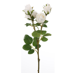 Bokros rózsa, fehér, 39cm