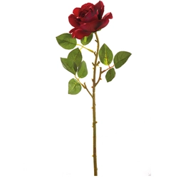 Rózsa szálas művirág, Nora, vörös, 46cm
