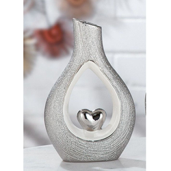 Porcelán váza -Szív-, 13x21x5cm - Gilde