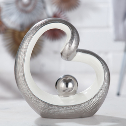 Kerámia szobor -Twisting ball-, 19x19x6cm - Gilde