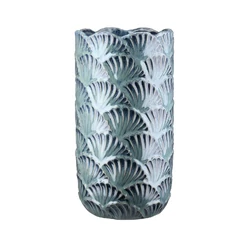 Kerámia váza, Salamanca, türkizes árnyalat, 13,5x26,5cm