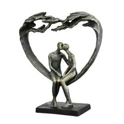 Polyresin szobor, Love Tree, szerelmesek ülve, 27x31x10cm