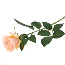 Rózsa szálas művirág, barack, 70cm