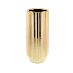 Kerámia váza, Golden line, 12x27,5cm