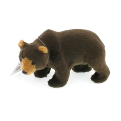 Medve figura, műanyag, textil, 12,5cm