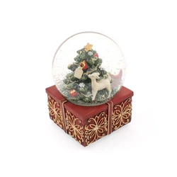 Hógömb, karácsonyfa, felhúzható zenélő, 10x13,5cm Hógömb, karácsonyfa, felhúzható zenélő, 10x13,5cm