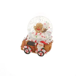 Hógömb, mézeskalács kisautó, 6x6,5cm Hógömb, mézeskalács kisautó, 6x6,5cm