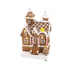 Mézeskalács házikó, Led, 12x21x9cm Mézeskalács házikó, Led, 12x21x9cm