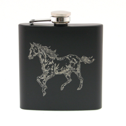Laposüveg fekete ló mintával, 180ml