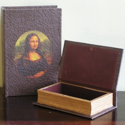 Műbőr könyvdoboz, 27x18 cm - Mona Lisa