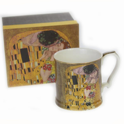 Gustav Klimt bögre, The Kiss dobozos