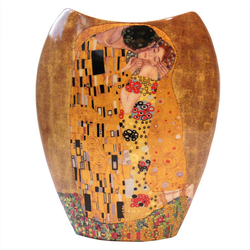 Gustav Klimt váza, The Kiss, Csók, díszdobozos, 16x20x7cm