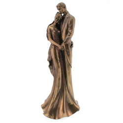 Első tánc, bronz hatású polyresin szobor, 14x35x11cm