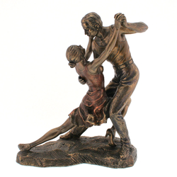 Táncospár 2, - bronz hatású polyresin szobor, 20x23x11cm - Veronese