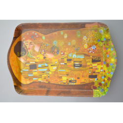 Műanyag tálca, 21x14,1cm - Gustav Klimt, Kiss