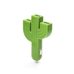 Kaktusz alakú autós töltő, 3 USB csatlakozóval - Kikkerland