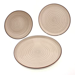 18 részes tányérgarnitúra, urban pastel beige 18 részes tányérgarnitúra, urban pastel beige